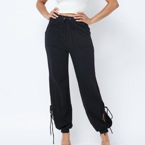JOGGER PANTS WITH ANKLE LACE UP